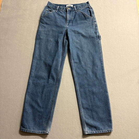 RSQ Carpenter Jeans Womens Size 25 Blue Denim High Rise Straight Leg Utility