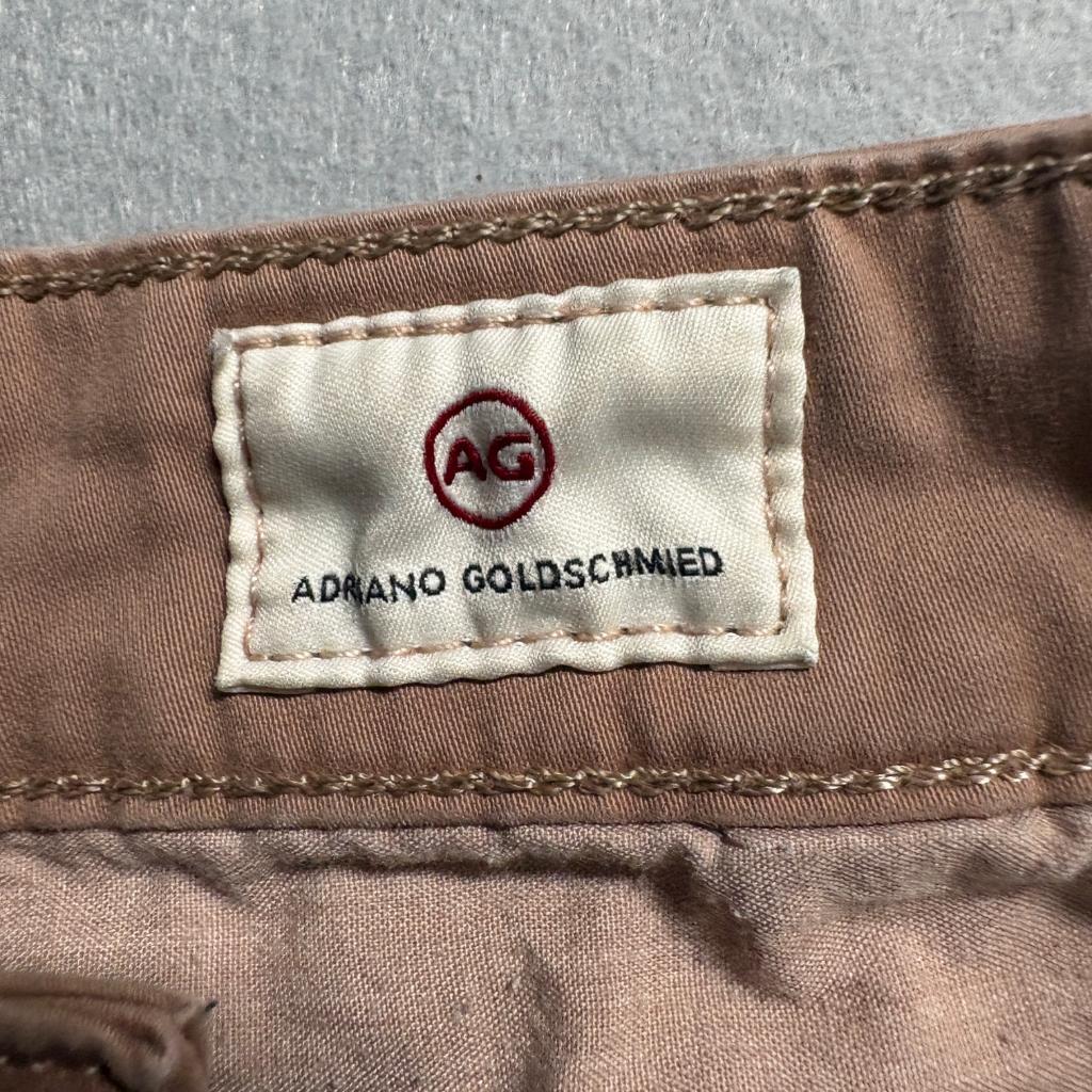 AG Adriano Goldschmied Caden Tailored Trouser Pants Womens 27R Brown Stretch