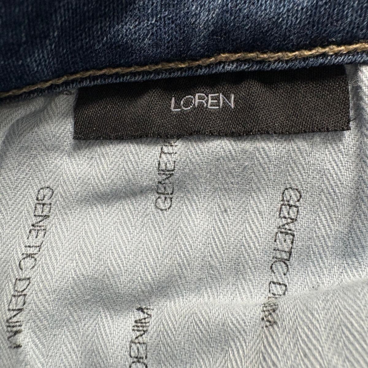 Genetic Denim Loren Slim Straight Jeans Womens Size 27 Medium Wash Stretch Blue