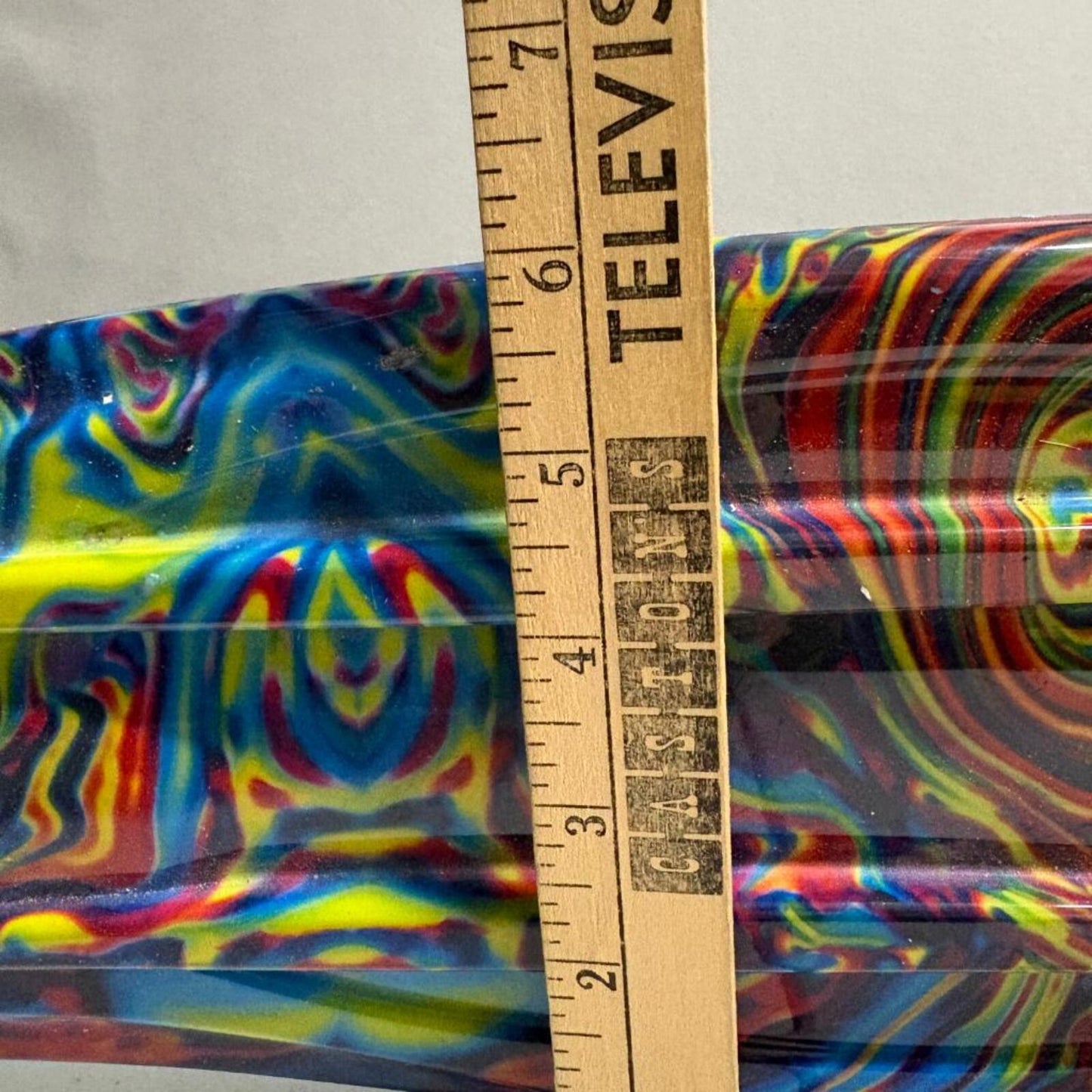 Madd Gear Retro Plastic Cruiser Skateboard 22 Inch Blue Deck Tie Dye Bottom