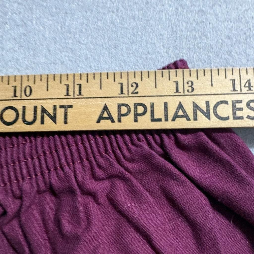 Vintage Key Elements Mens Large Maroon Athletic Shorts Made in USA 3 Stripe