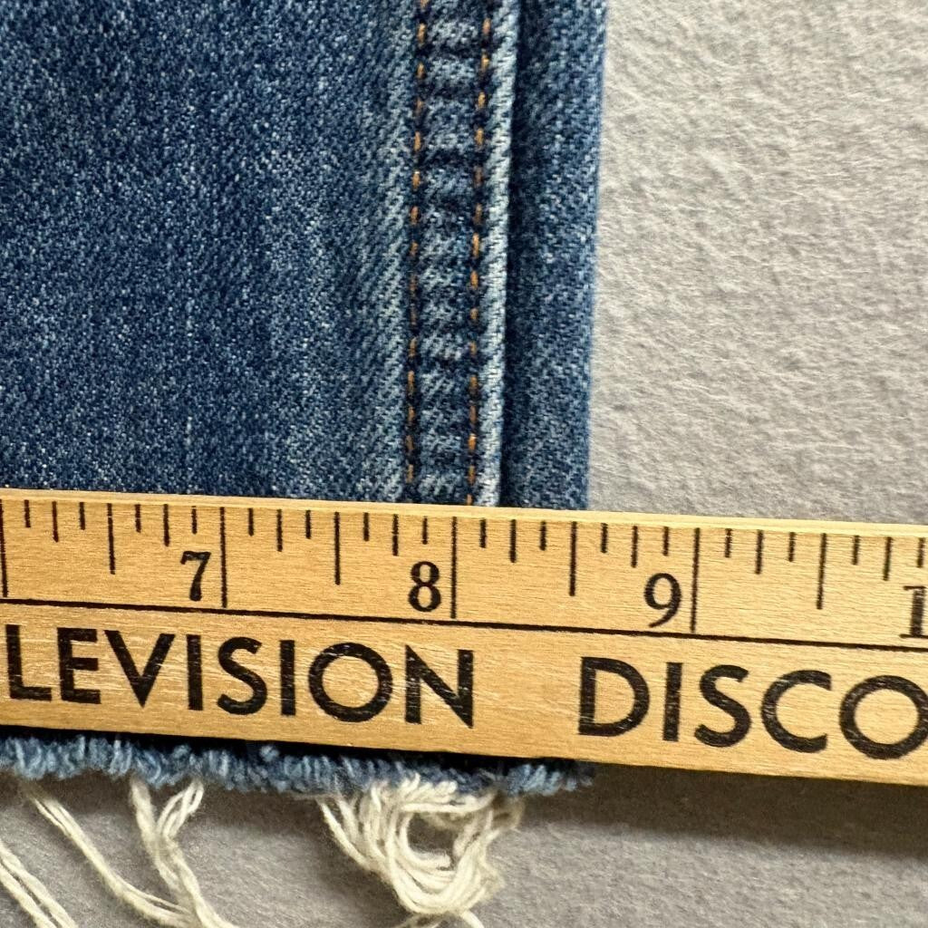 Hollister Classic Straight Jeans Womens 30x30 Blue Denim Raw Hem Button Fly
