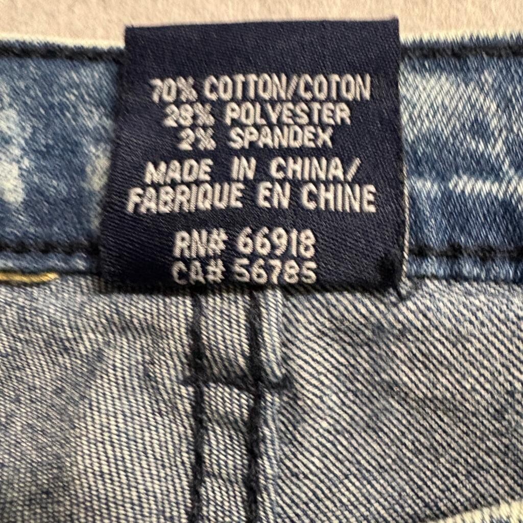 One Point One Biker Jeans Mens 18 Acid Wash Blue Denim Moto Ribbed Stretch