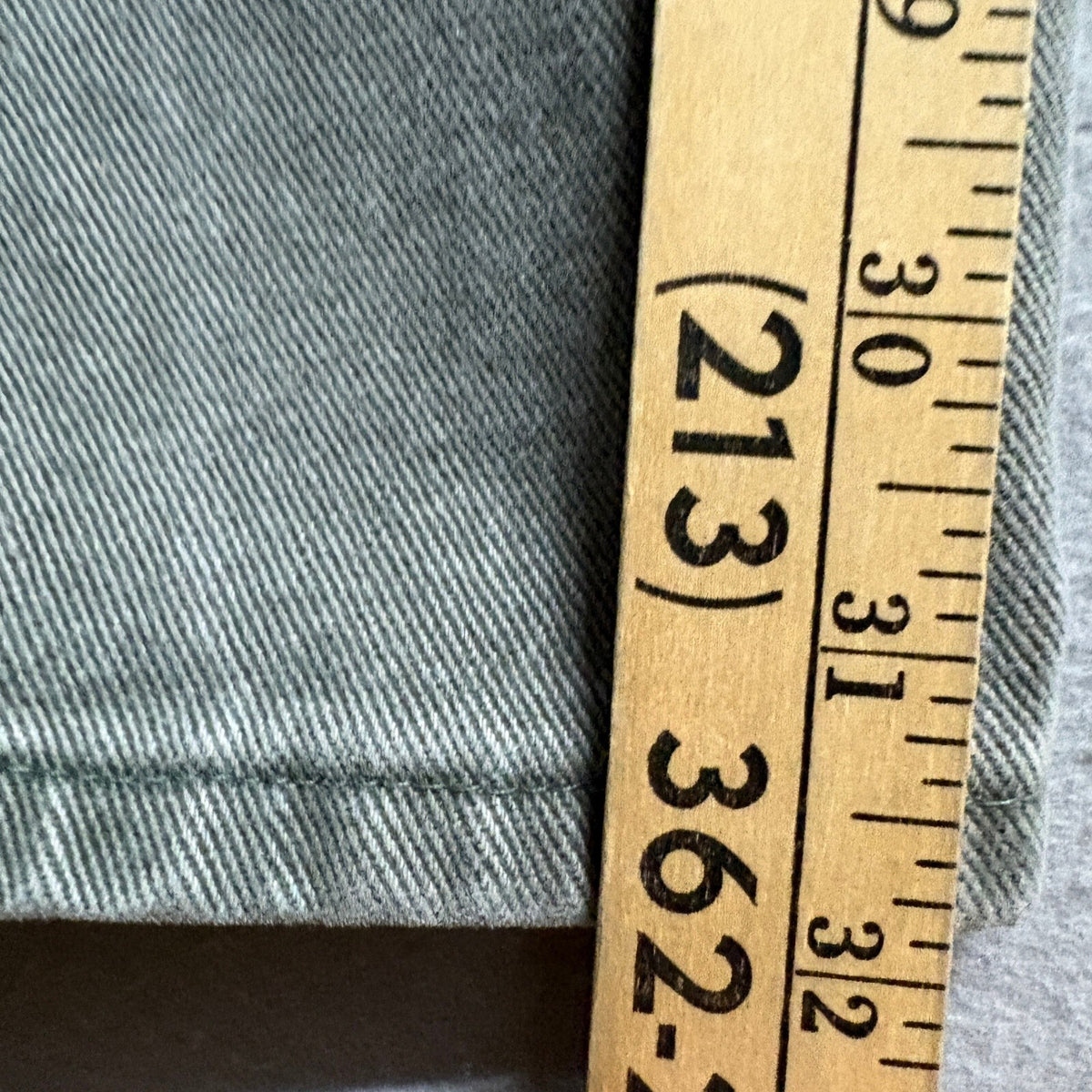 Wrangler High Rise Straight Leg Jeans Womens Green Gray Raw Hem Denim