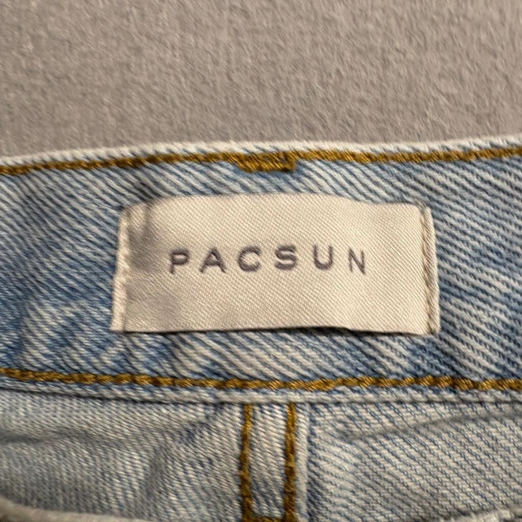 PacSun Dad Jean Womens Size 28 Light Wash Distressed Ripped Denim High Rise