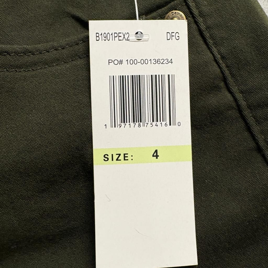 Democracy Ab Technology Straight Leg Pants Womens 4 Olive Green Slimming Mold