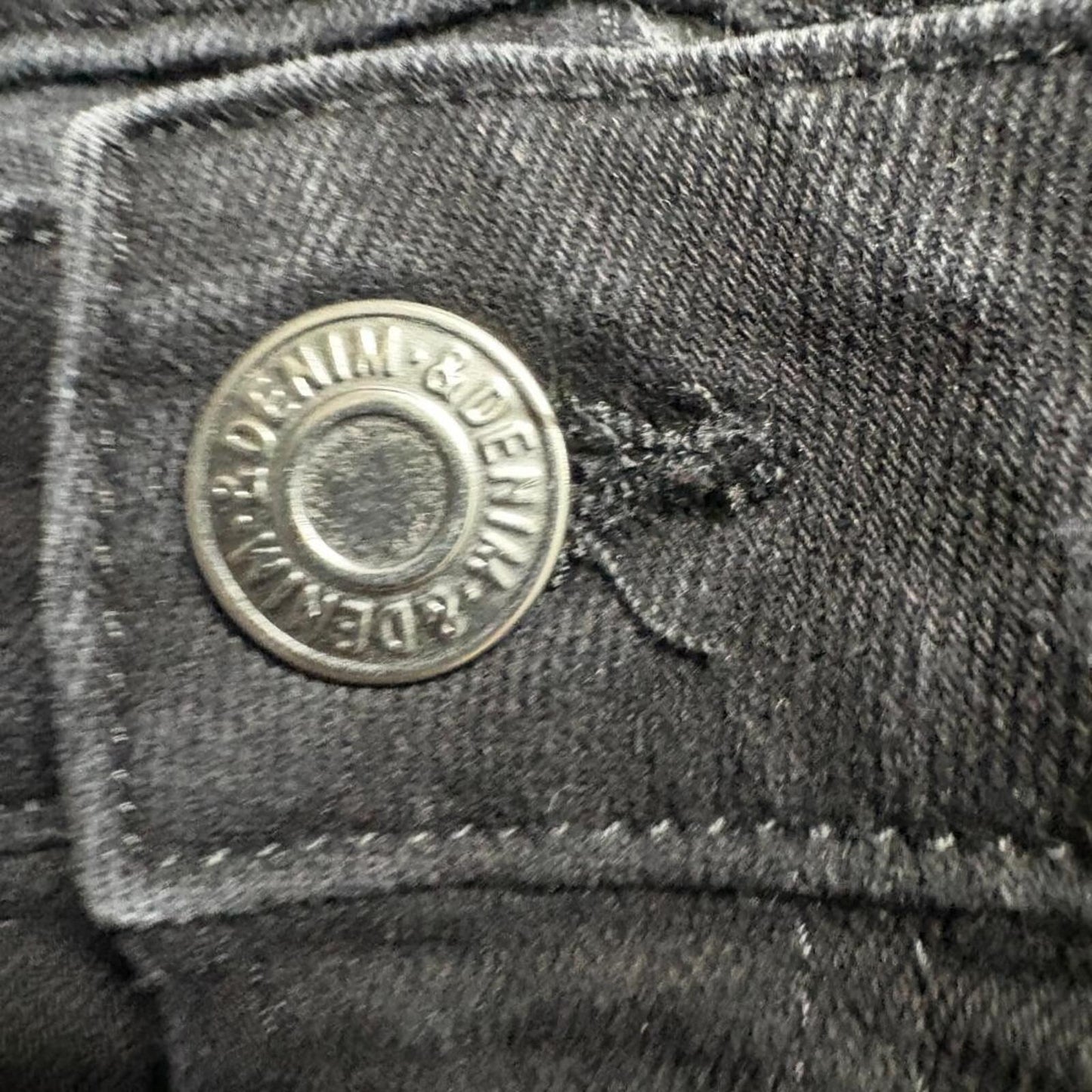 H&M Straight Regular Fit Jeans Mens 33x32 Black Denim Pants