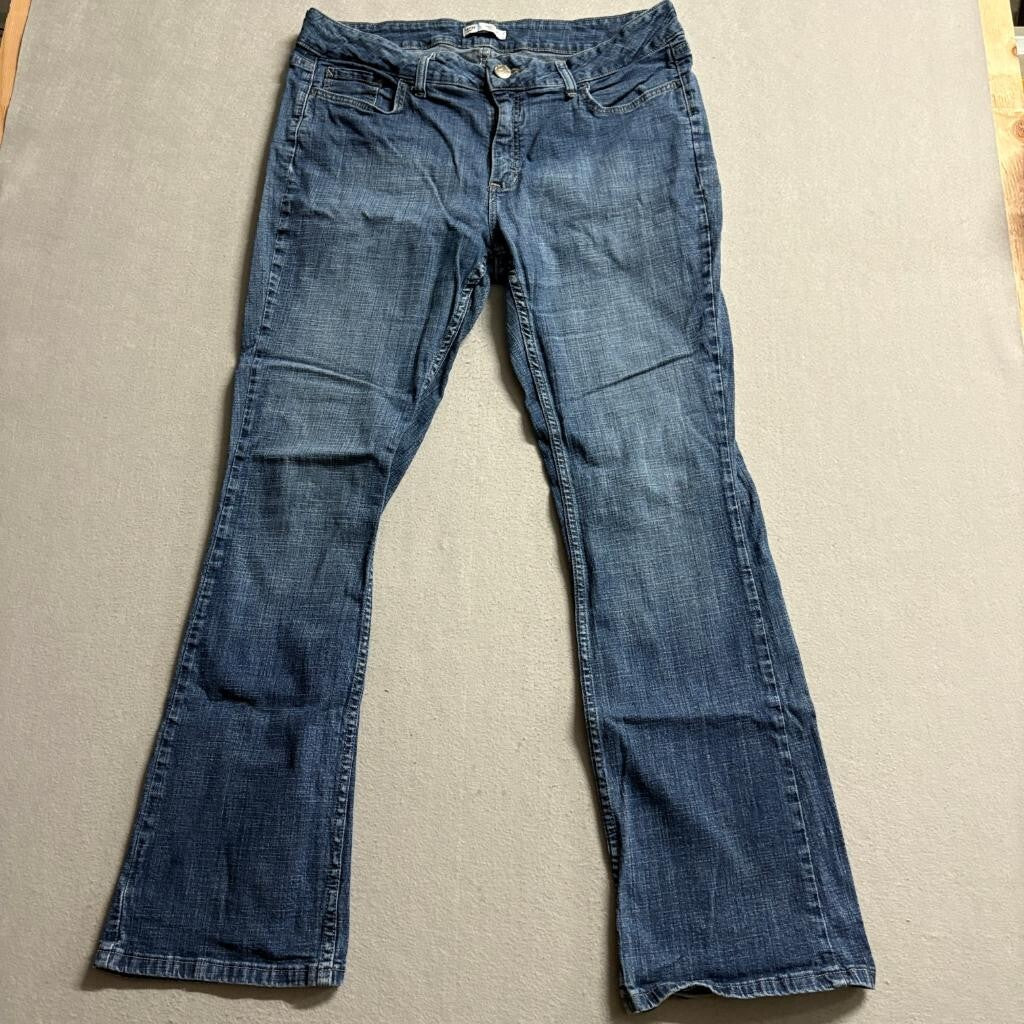 Riders by Lee Mid Rise Bootcut Jeans Womens 16M Blue Denim Stretch