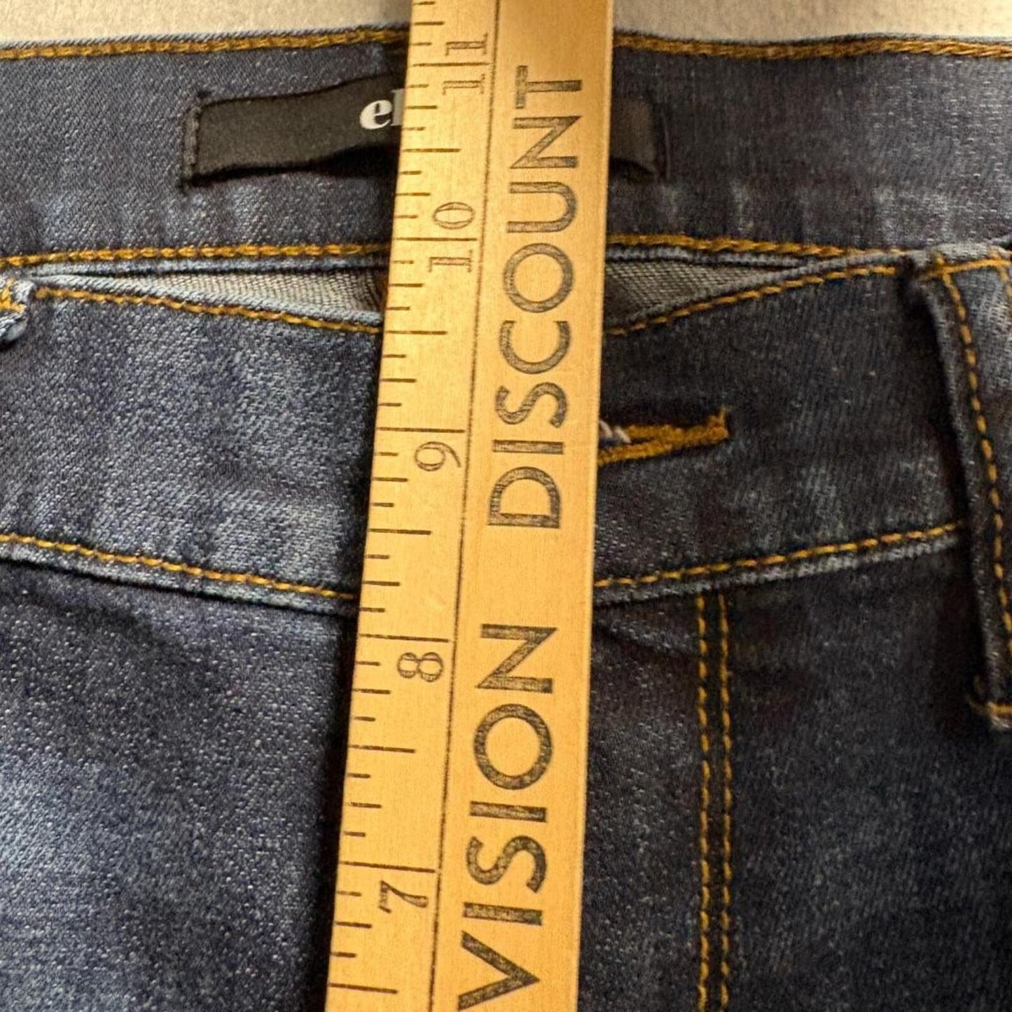 Else Jeans Womens 30 Blue Denim Mid Rise Bootcut Raw Fray Hem Stretch