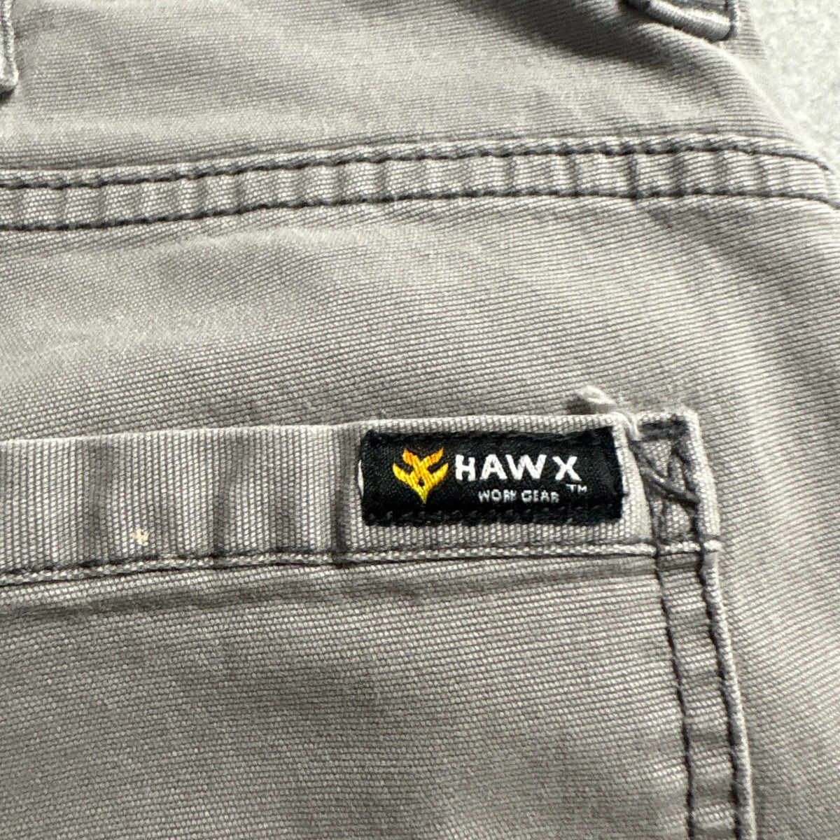 Hawx Work Gear Mens 40x32 Gray Canvas Double Knee Utility Work Pants Stretch
