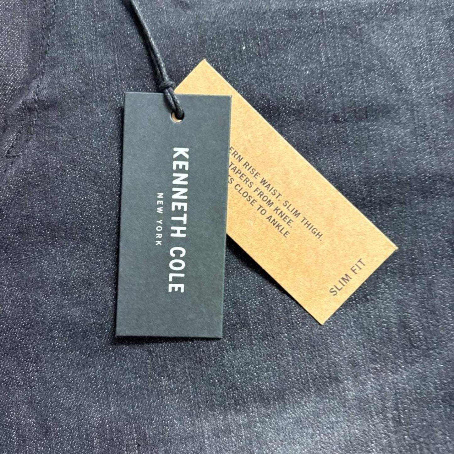 Kenneth Cole New York Slim Fit Jeans Mens 28x30 Black Stretch Denim NWT