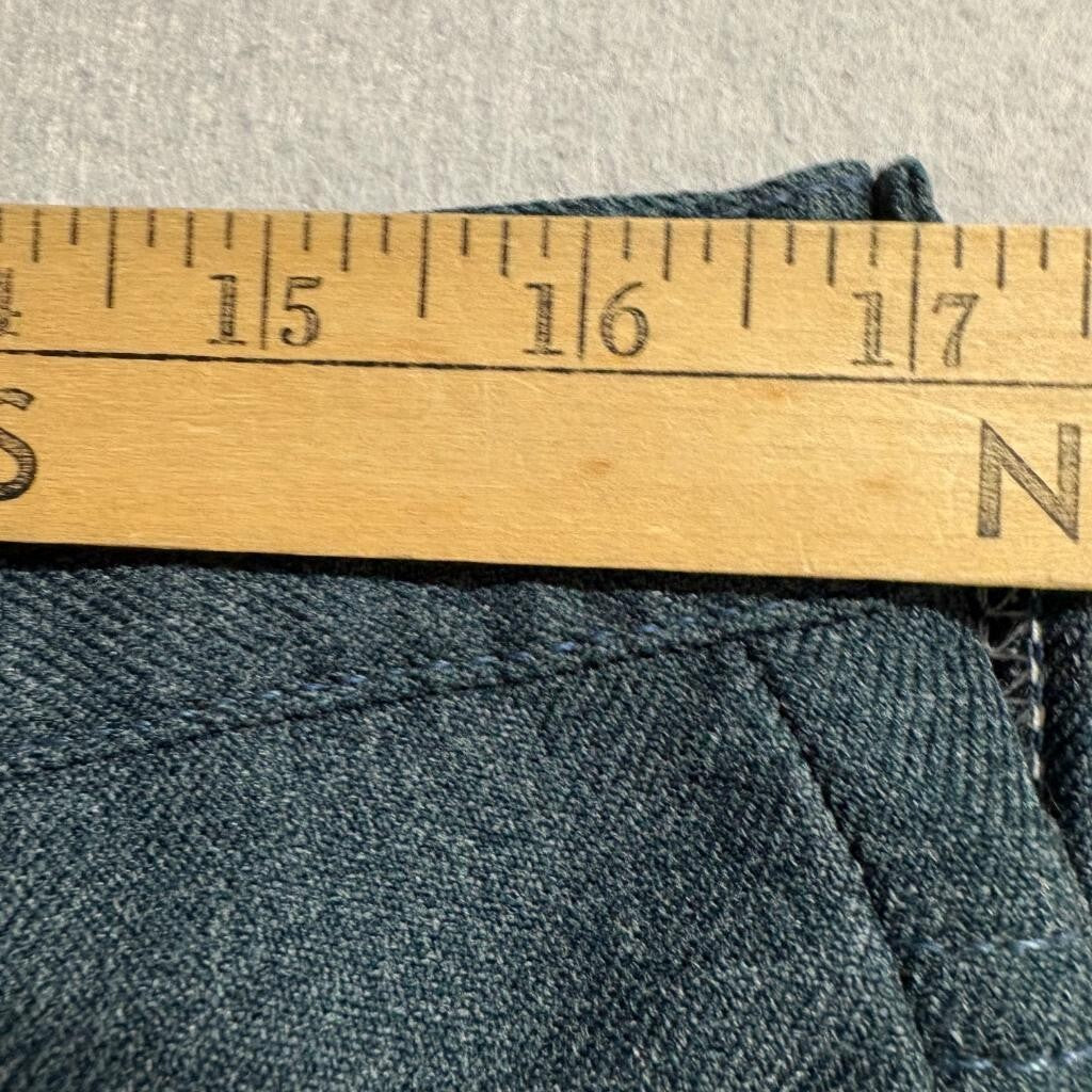 Vintage Wrangler Wrancher Flare Jeans Mens 33x28 Green Polyester Dress Pants