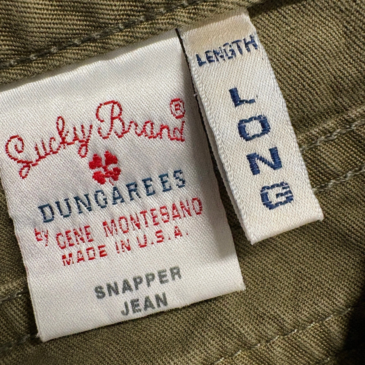 Lucky Brand Jeans Mens 30 Snapper Jean Green Olive Cotton Made in USA Pants
