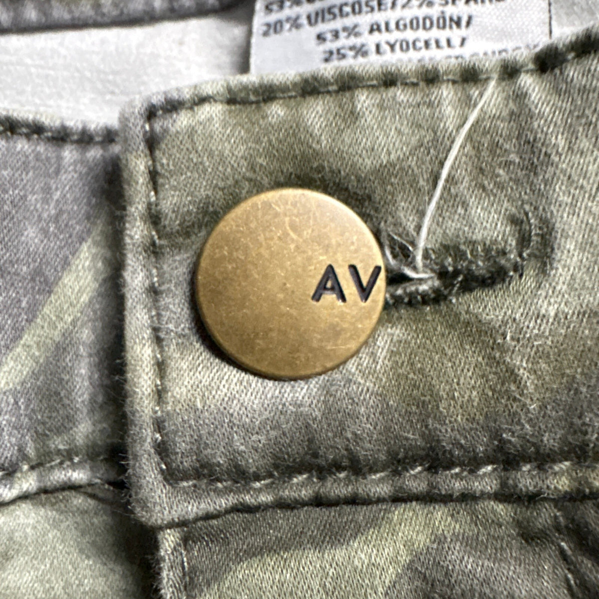 Ava & Viv Women 18W Camo Jeggings Green Camouflage Stretch High Rise Pants