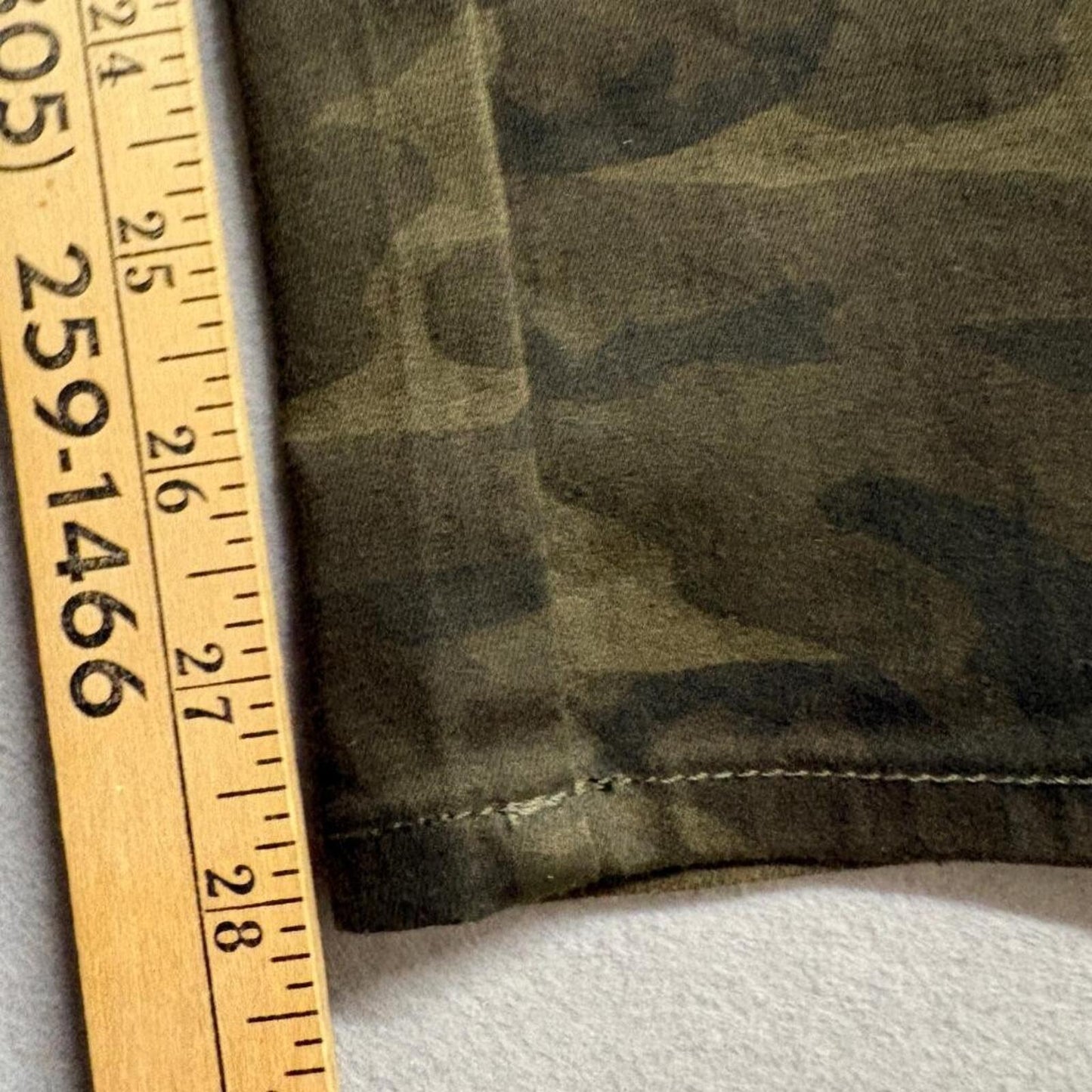 Zara Basic Z1975 Denim Womens Size 8 Camo Moto Skinny Jeans Green Camouflage