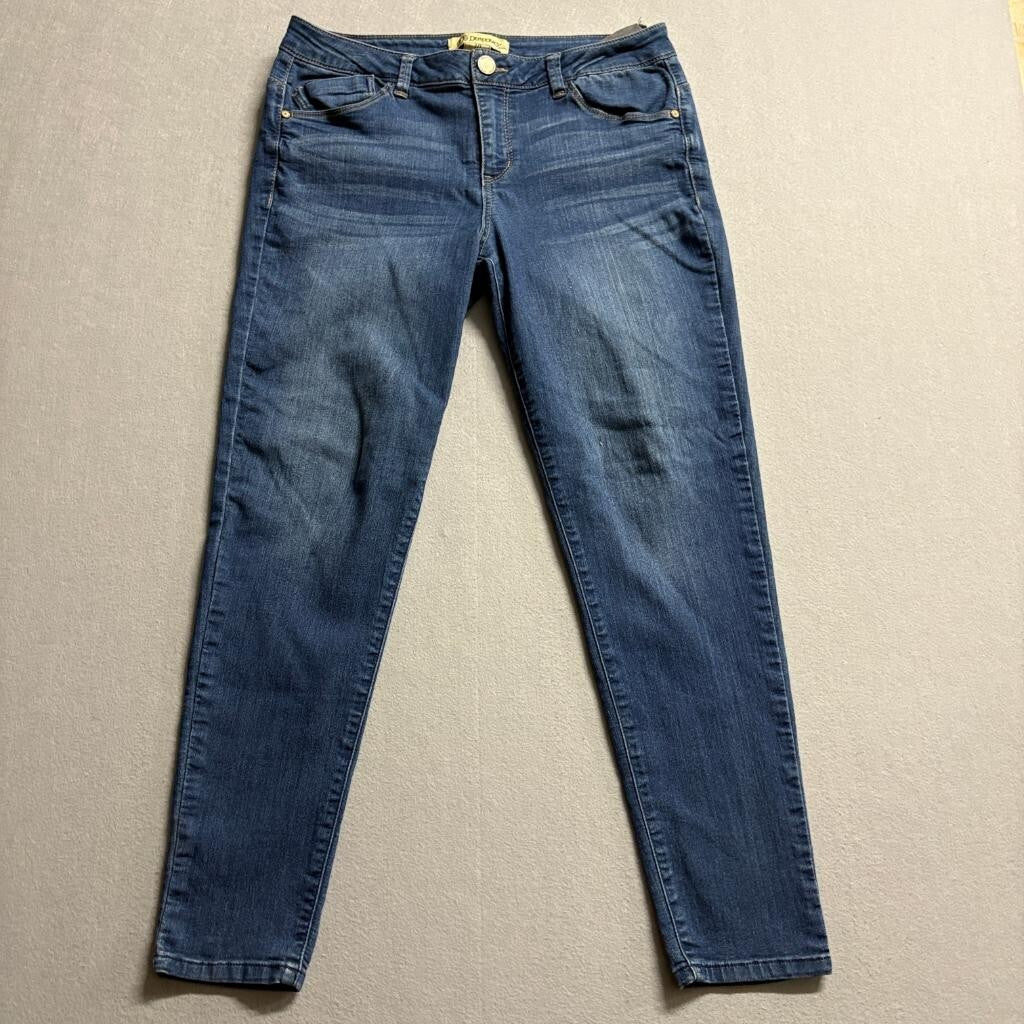 Democracy Freedom Ankle Skimmer Jeans Womens 10 Blue Stretch Denim Cropped