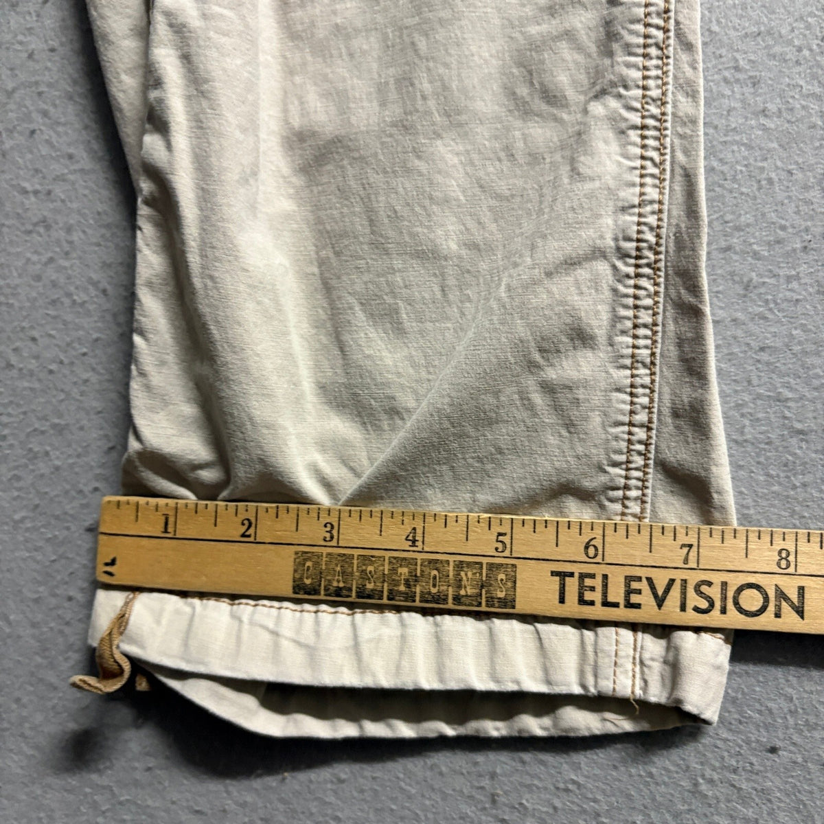 American Eagle Baggy Jogger Cargo Pants Womens 00 Regular Khaki Beige Stretch