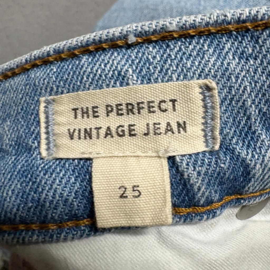 Madewell The Perfect Vintage Jean Womens 25 Light Wash High Rise Denim