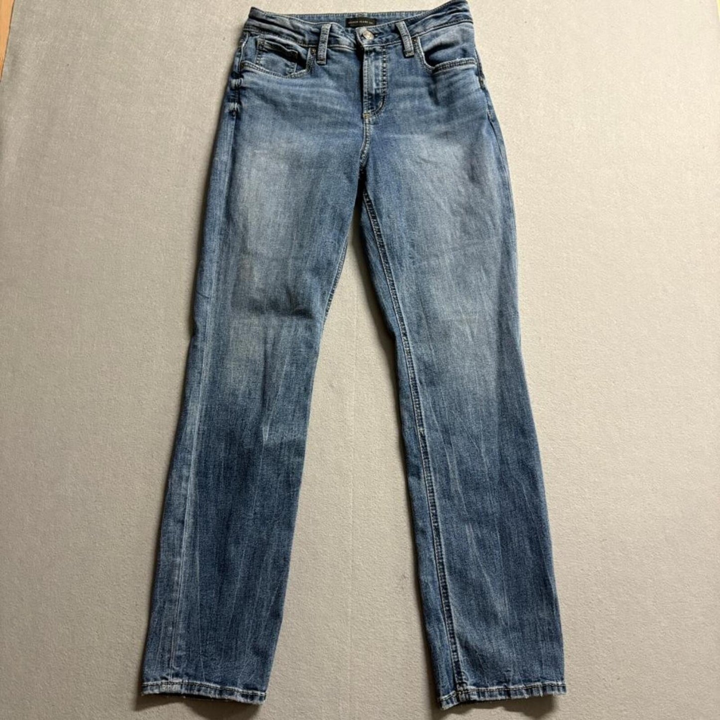 Silver Jeans Co Avery Straight Leg Jeans Womens W29 L31 Blue Denim High Rise