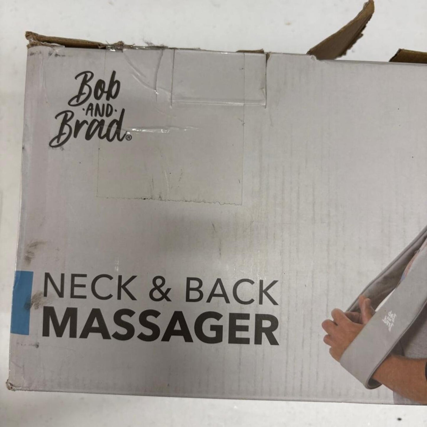 Bob and Brad Neck and Back Massager Shiatsu Heated Shoulder Massage Grey NIB