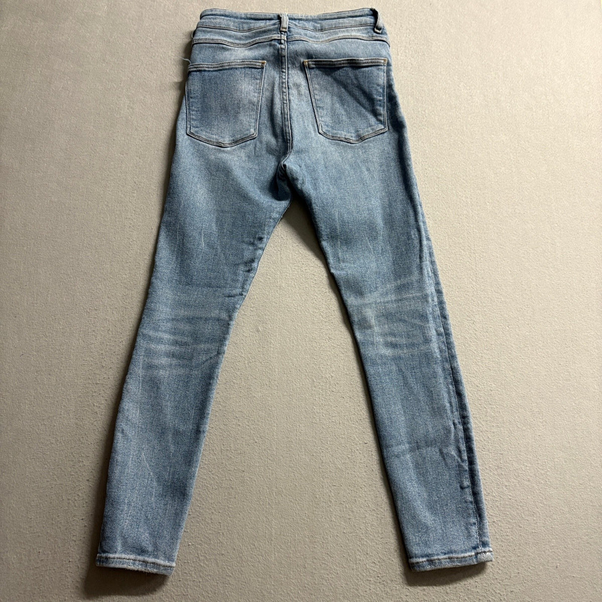 Zara Woman High Rise Distressed Skinny Jeans Size 6 / MEX 28 Light Wash Blue