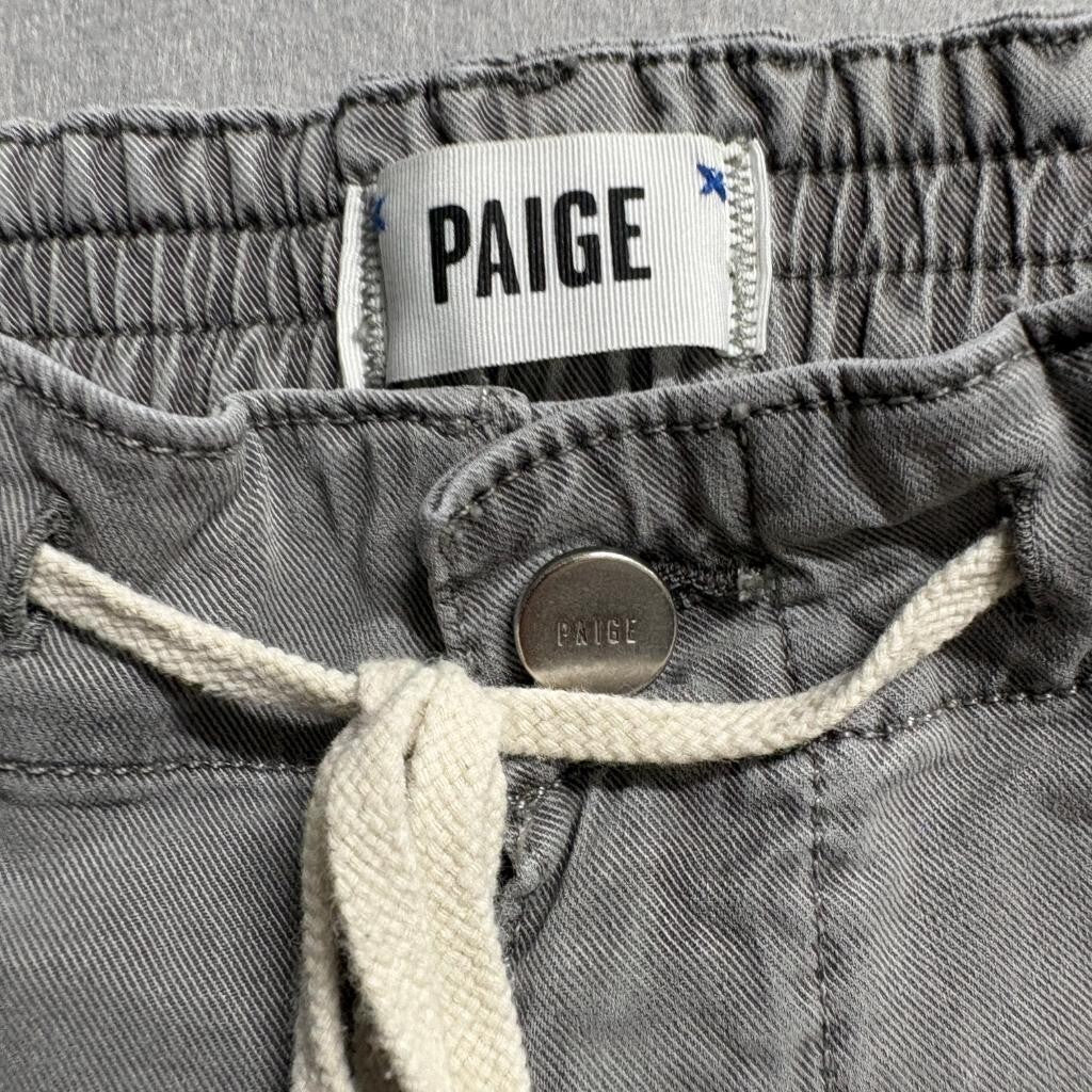 Paige Mens Mayslie Jogger Pants Size 27 Gray Lyocell Blend Drawstring Waist