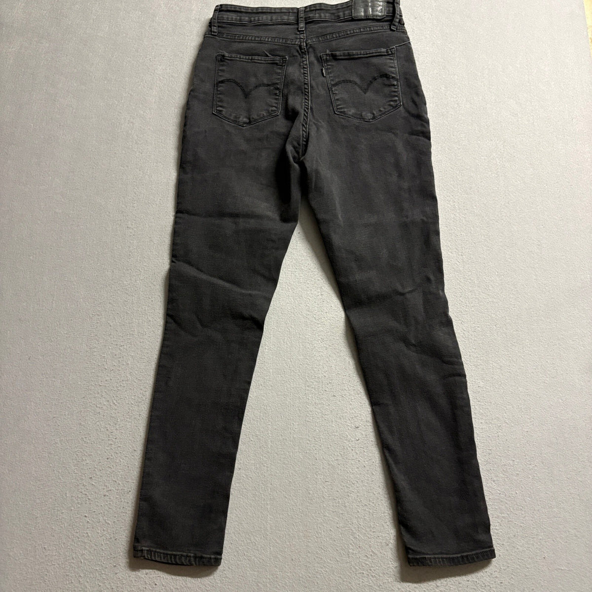 Levi's 721 High Rise Skinny Jeans Womens 31 Black Stretch Denim Pants