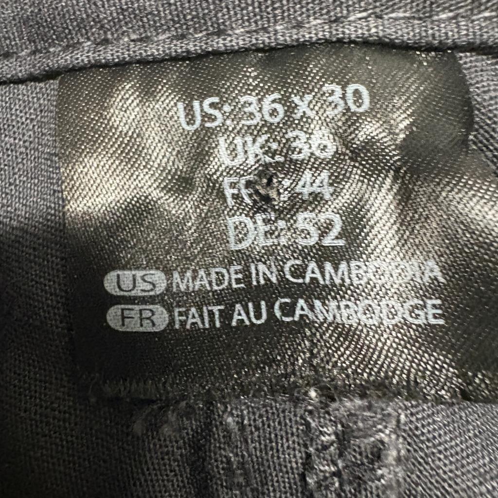 5.11 Tactical Cargo Pants Mens 36x30 Black Ripstop Work Utility Combat Pants