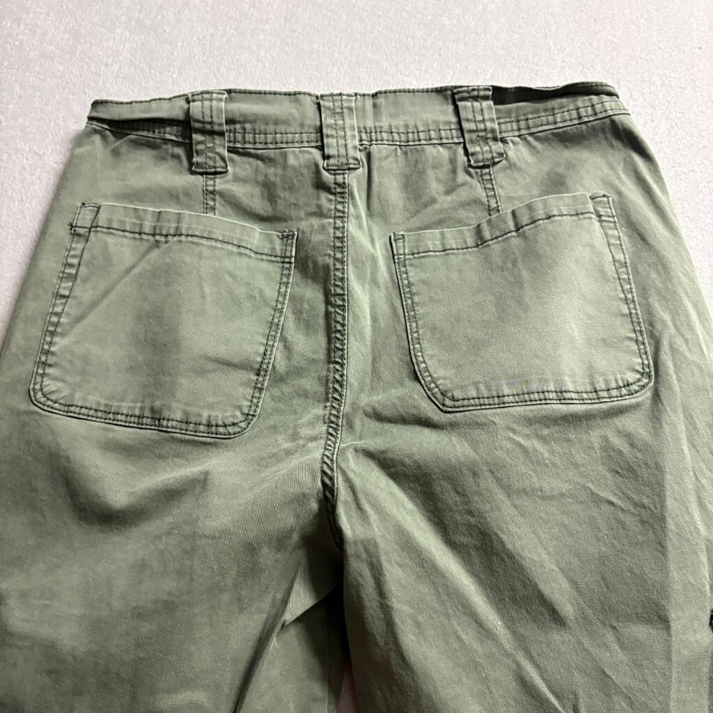 Kensie Jeans The Ella High Rise Straight Cargo Pants Womens Size 8/29 Green