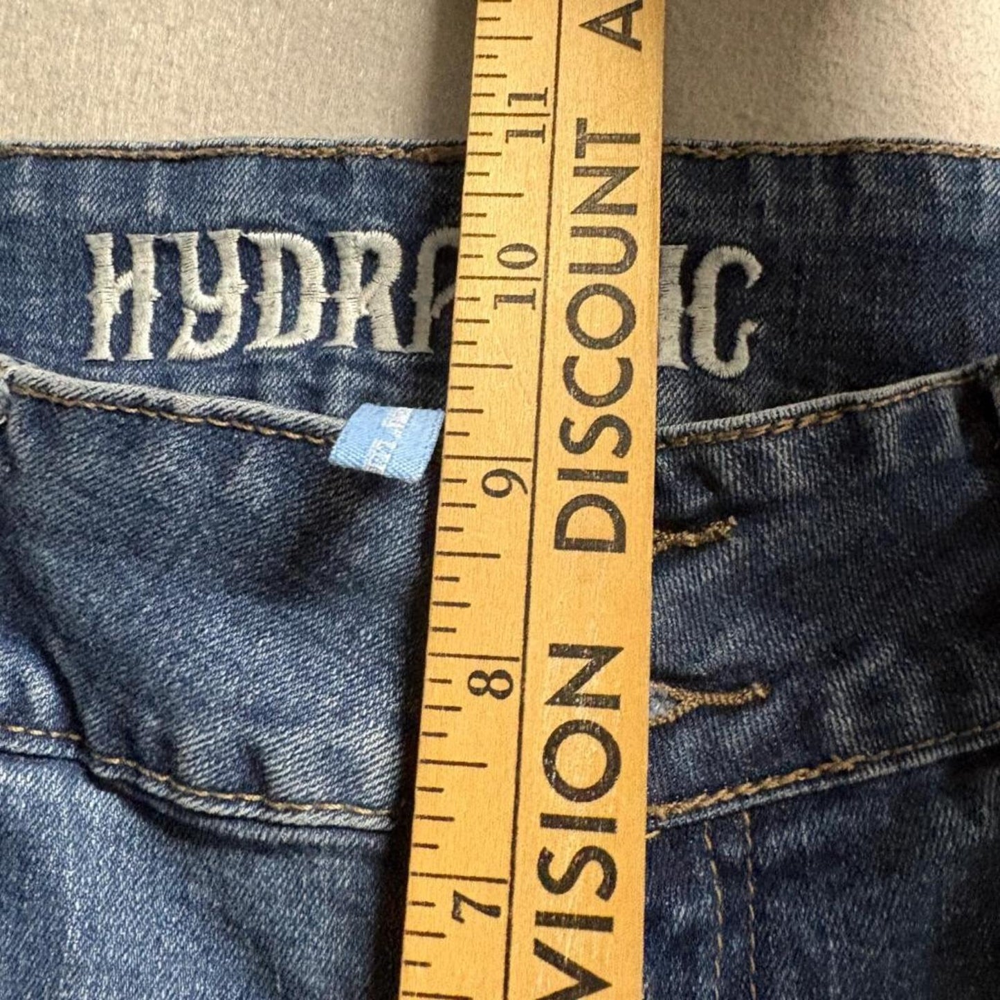 Hydraulic Hydra Lift Cuff Skinny Jeans Womens Size 8 Blue Denim Stretch Mid Rise