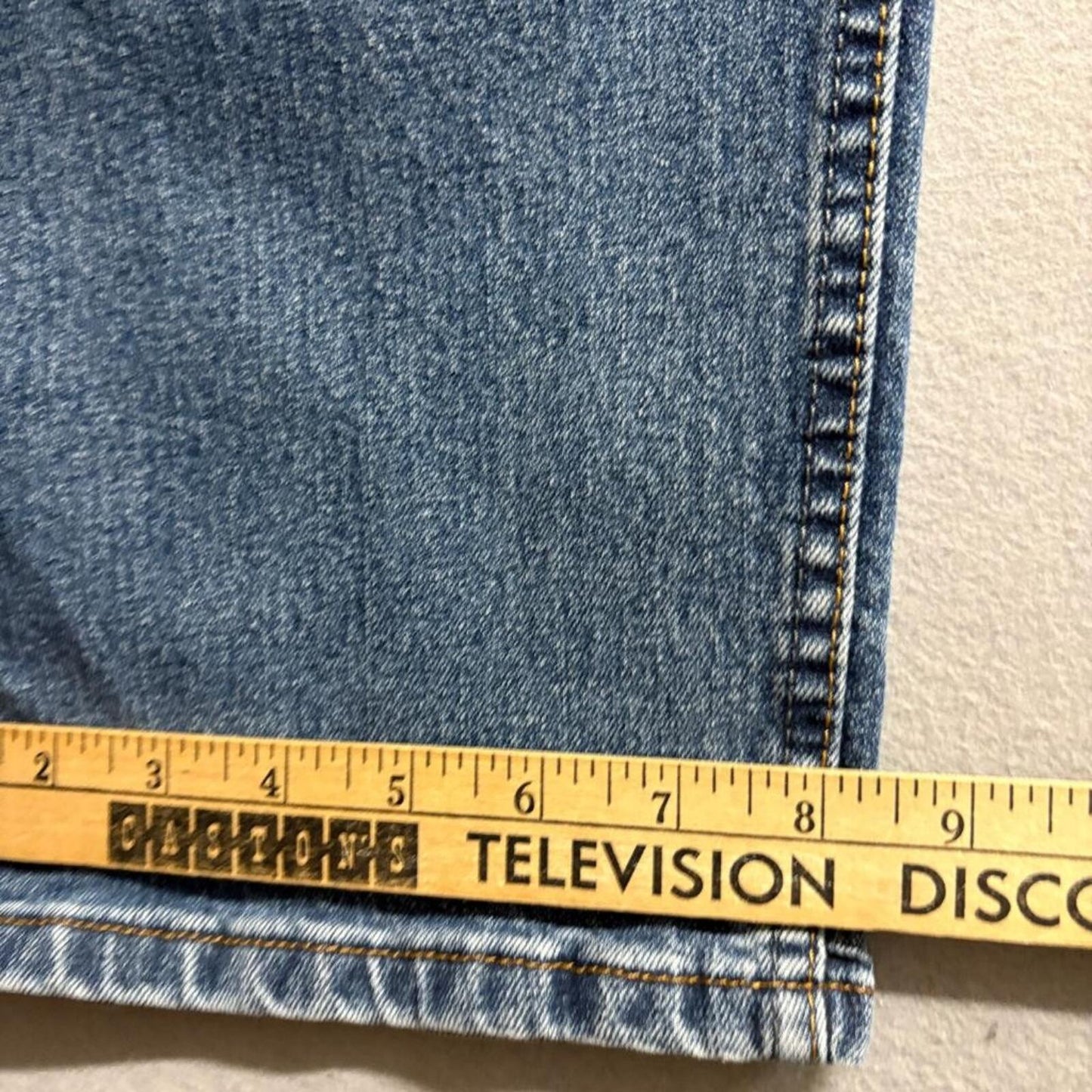 Wrangler Comfort Guaranteed Jeans Mens 38x29 Blue Denim Stretch Straight Leg