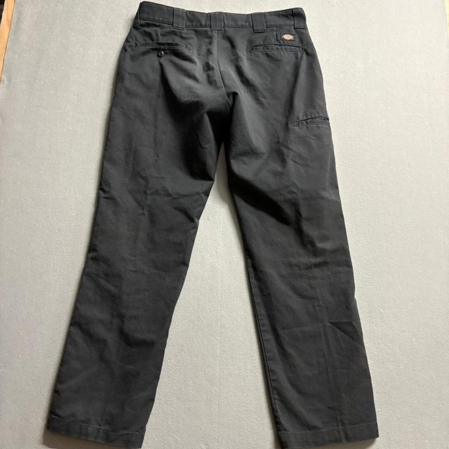 Dickies Flex Slim Taper Pants Mens 34x30 Black Chino Workwear Utility