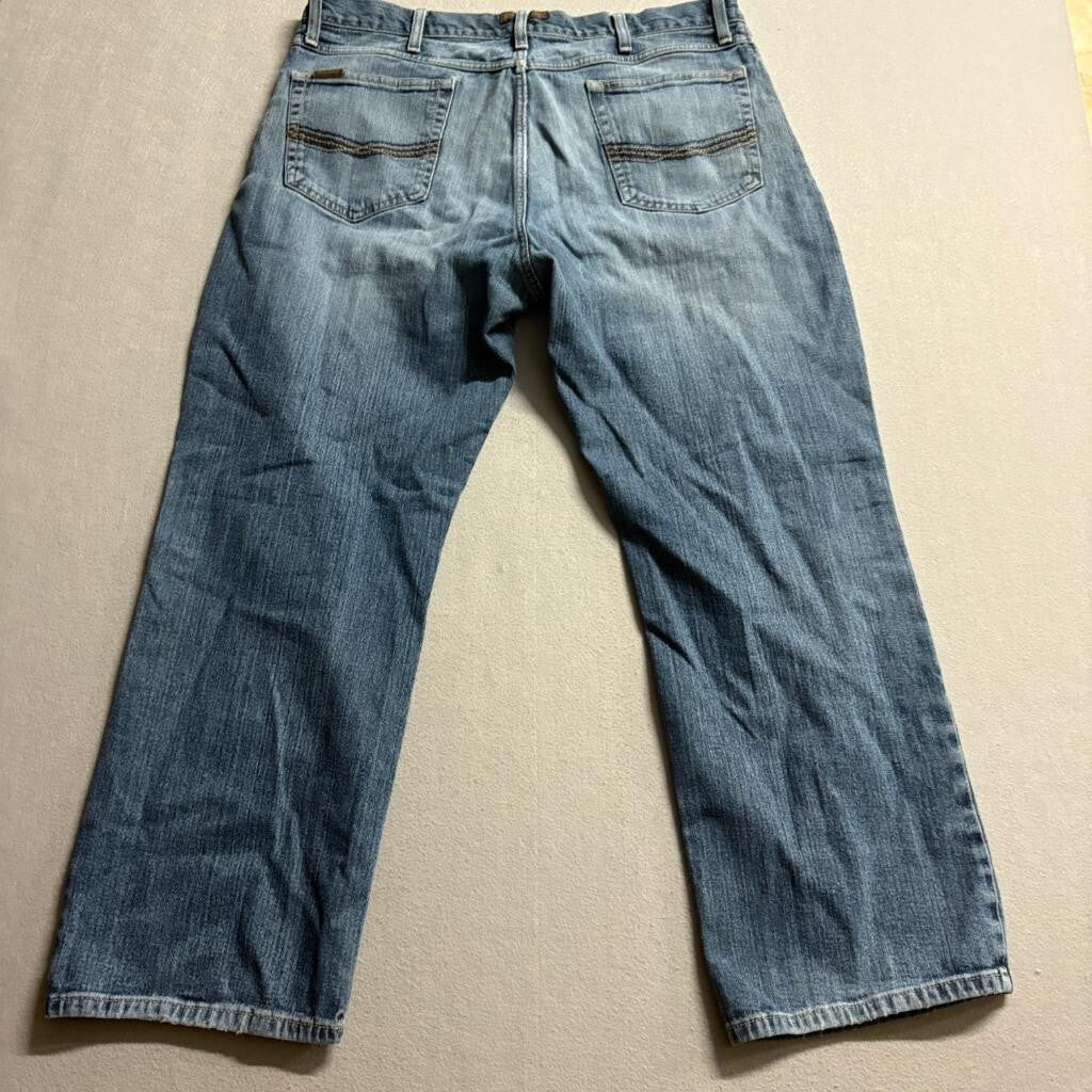 Ariat M4 Legacy Jeans Mens 36x30 Blue Distressed Relaxed Bootcut Denim