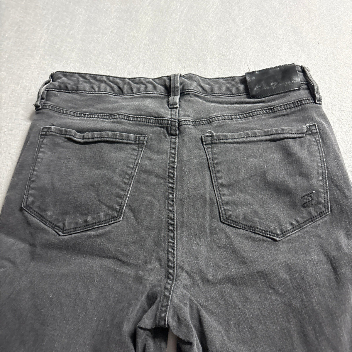 Seven7 Jeans Womens Size 8 Skinny Dark Gray Washed Denim Pants Stretch