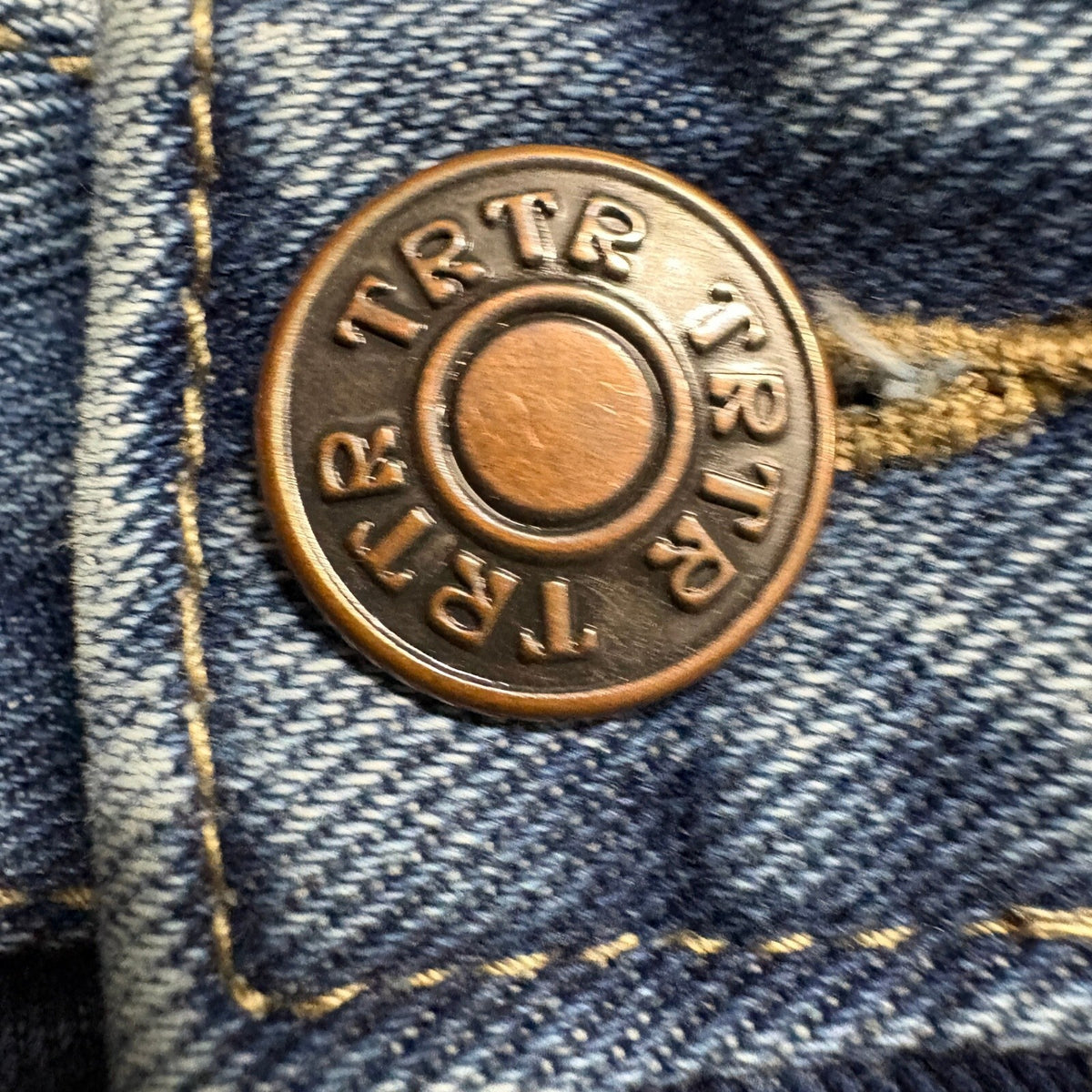 TRTR Wide Leg Jeans Womens Size 0 Blue Denim High Rise Distressed Hem Y2K