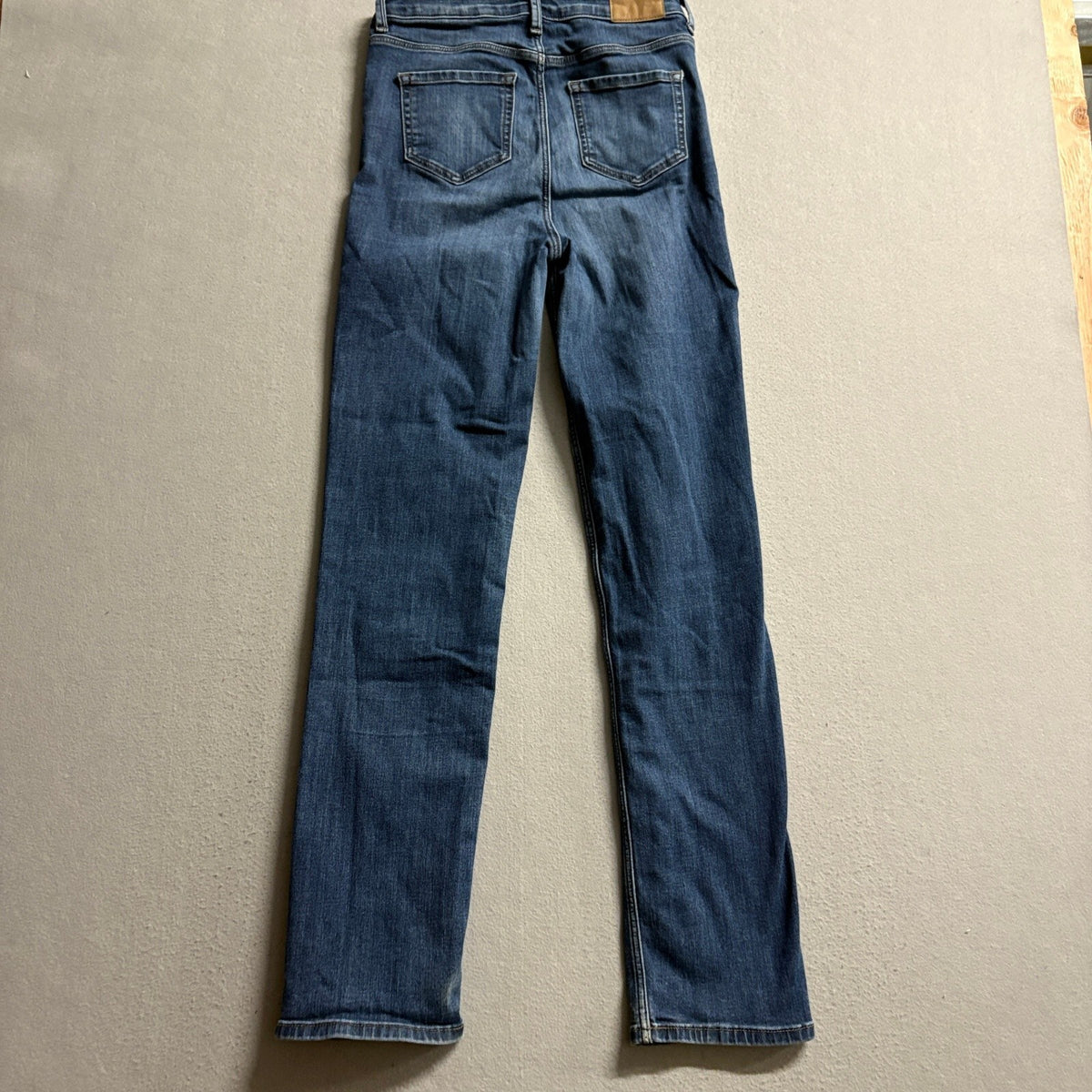 M&S Marks & Spencer The Sophia Straight Jeans Womens US 4 Blue Denim Stretch