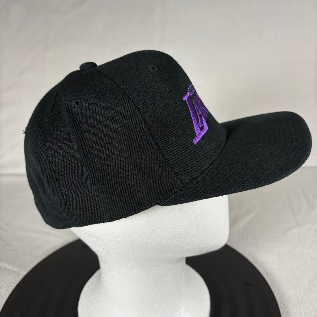 Los Angeles Lakers Snapback Hat Black Purple Embroidered Cap One Size Fits All