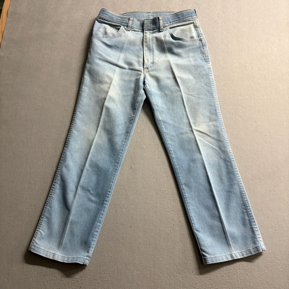Vintage Wrangler Jeans Mens 30x26 Light Wash Denim Straight Leg Workwear USA