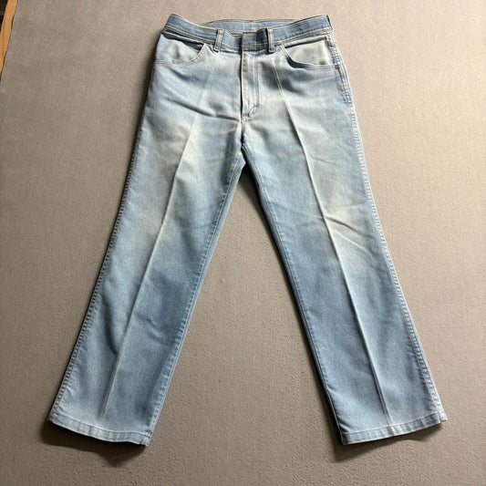 Vintage Wrangler Jeans Mens 30x26 Light Wash Denim Straight Leg Workwear USA