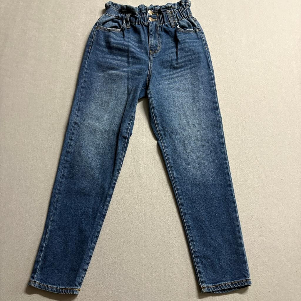 Wild Fable Paperbag Waist Jeans Womens Size 6 Blue Denim High Rise Tapered Leg