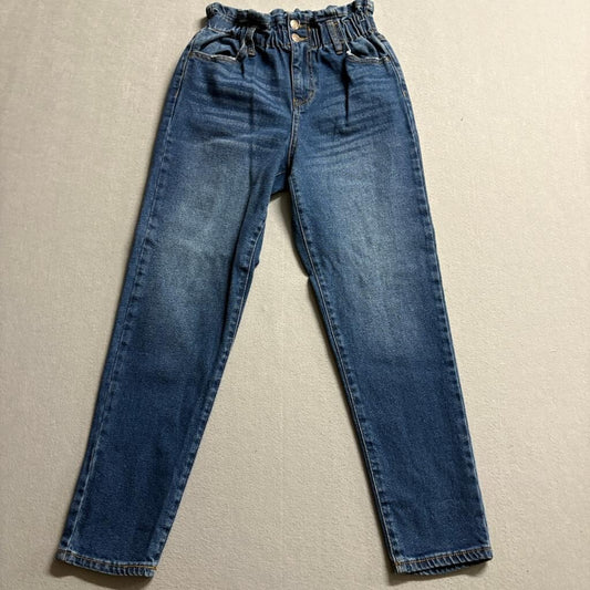 Wild Fable Paperbag Waist Jeans Womens Size 6 Blue Denim High Rise Tapered Leg