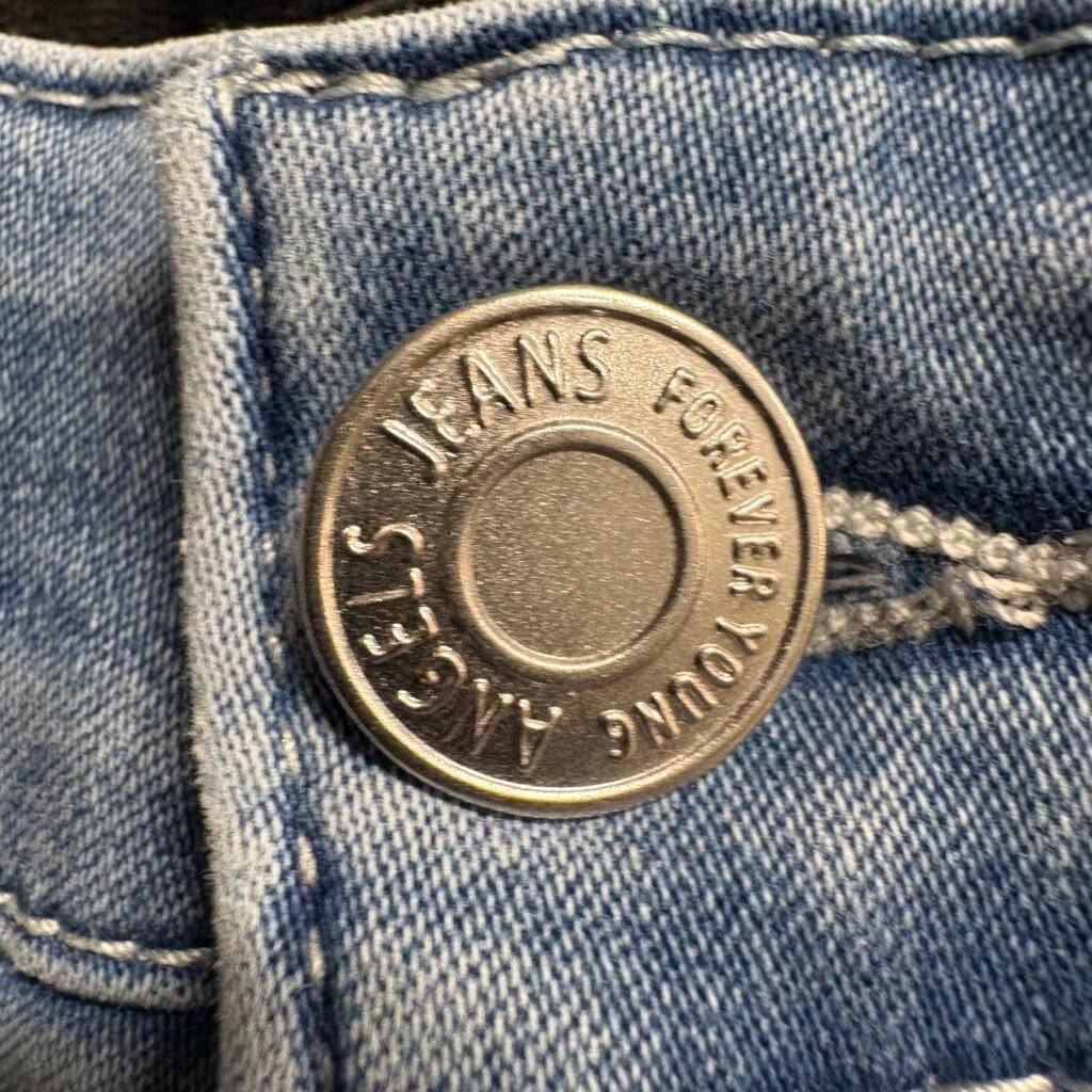 Angels Forever Young Jeans Womens 10/30 Blue Denim Stretch Straight Leg Pants