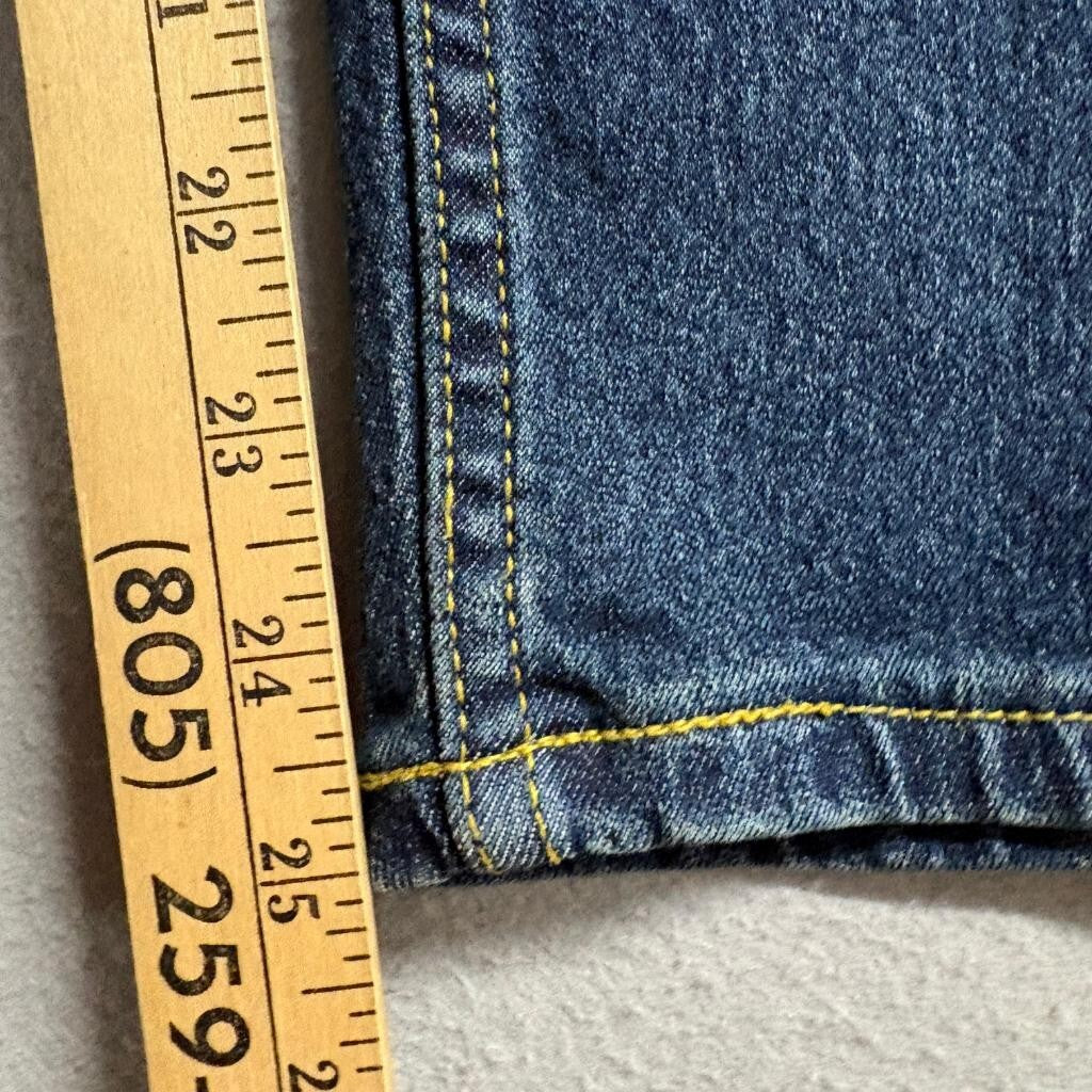 Yam's Jeans Womens Size 30 Blue Denim High Rise Straight Leg Jeans Made Thailand