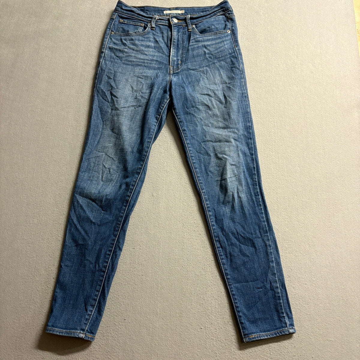 Levi's Mile High Super Skinny Jeans Womens 28 Blue Denim High Rise Stretch