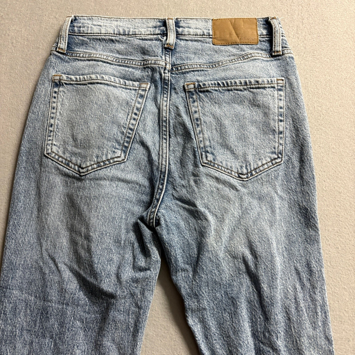 Aeropostale High Rise Flare Jeans Womens Size 2R Distressed Blue Denim Stretch