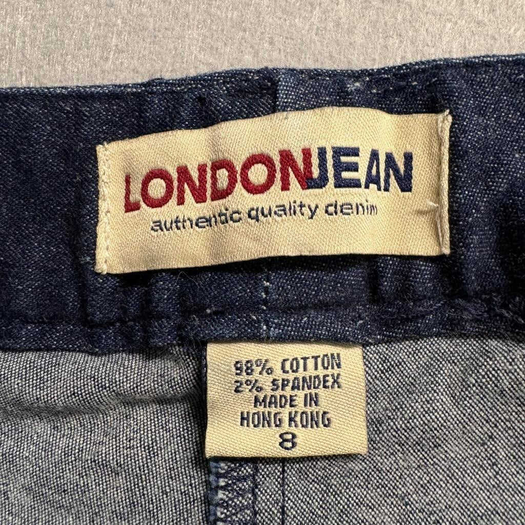 London Jean Victoria's Secret Womens Size 8 Blue Denim Stretch Cropped Pants
