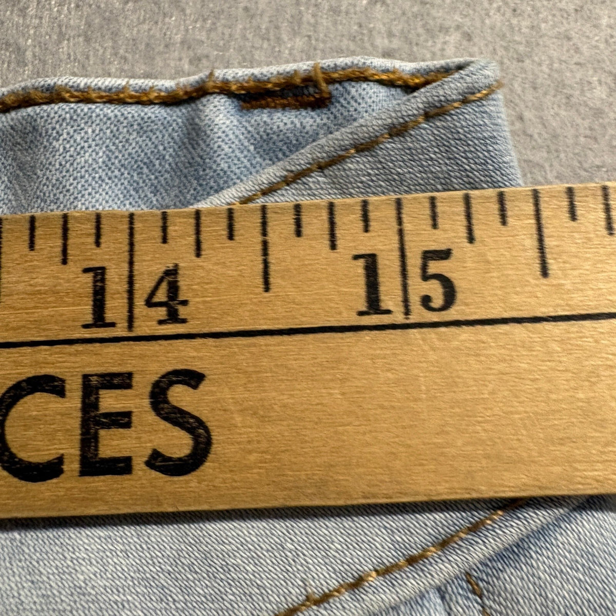 Fetish Jeans Womens Size 42 Light Wash Skinny Raw Frayed Hem Stretch Denim