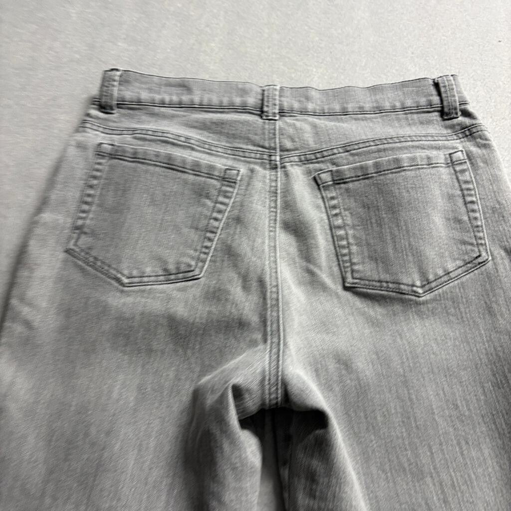 Gloria Vanderbilt Amanda Jeans Womens 10 Average Gray Denim High Rise Straight