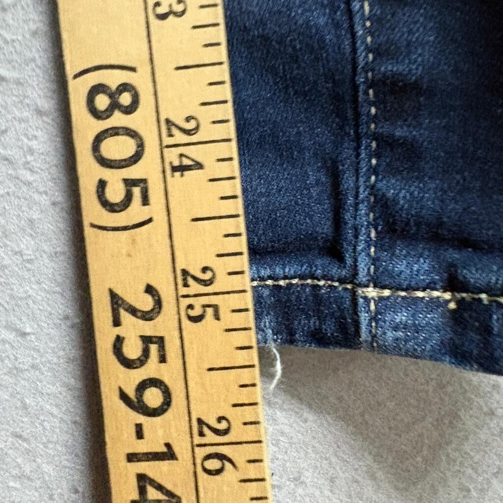 Frame Denim Le Skinny de Jeanne Crop Jeans Womens 24 Dark Wash Stretch Blue