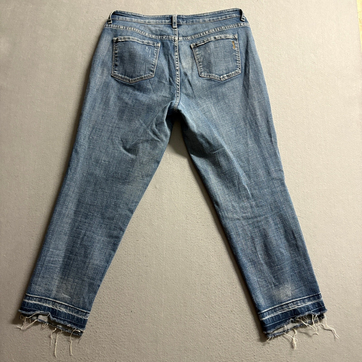 Vintage America Blues Bestie Jeans Womens 10R/30 Distressed Side Stripe Denim